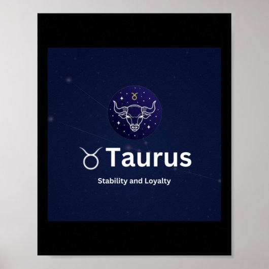 Taurus Zodiac Sign Sticker  Poster (Vorne)