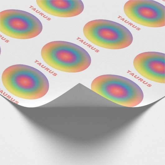 Taurus Zodiac Sign Stylish Gradient Geschenkpapier (Ecke)