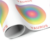 Taurus Zodiac Sign Stylish Gradient Geschenkpapier (Rolleneckpunkt)