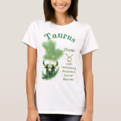 Taurus Zodiac Sign T-Shirt (Vorderseite)