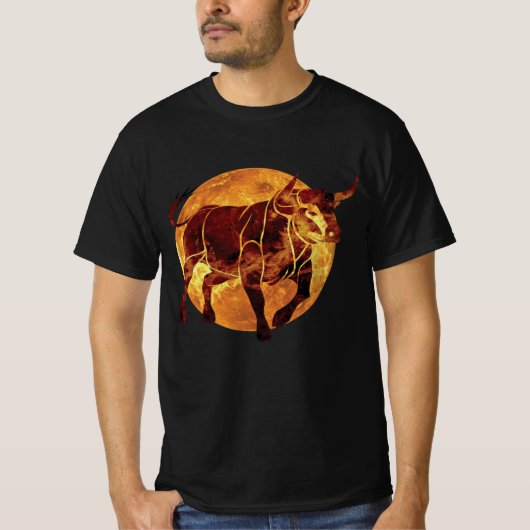 Taurus Zodiac Sign T-Shirt (Vorderseite)