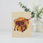 Taurus Zodiac Sign Throw Postkarte (Stehend Vorderseite)
