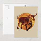 Taurus Zodiac Sign Throw Postkarte (Vorne/Hinten)