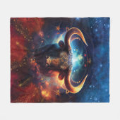Taurus Zodiac Sign Watercolor Design Fleecedecke (Vorderseite (Horizontal))