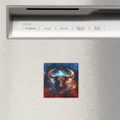 Taurus Zodiac Sign Watercolor Design Magnet (In Situ (Geschirrspüler))