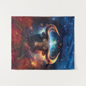 Taurus Zodiac Sign Watercolor Design Wandteppich (Vorderseite (Horizontal))