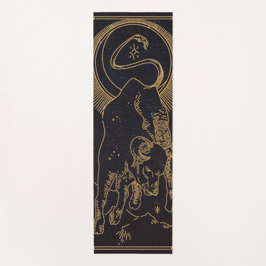 Taurus Zodiac Sign Yoga Mat Yogamatte (Vorderseite)