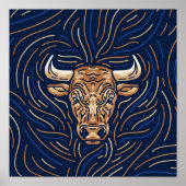 Taurus Zodiac Sign | Zodiac Digital Print Poster (Vorne)