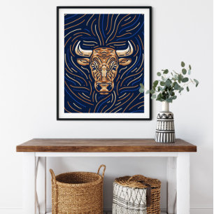 Taurus Zodiac Sign   Zodiac Digital Print Poster