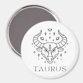 Taurus Zodiac Signatur Astrologie Magnet (Vorderseite/Rückseite)