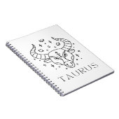 Taurus Zodiac Signatur Astrologie Notizblock (Rechte Seite)
