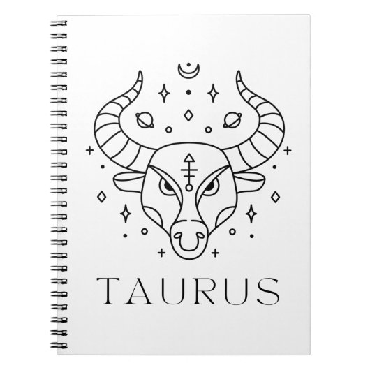 Taurus Zodiac Signatur Astrologie Notizblock (Vorderseite)