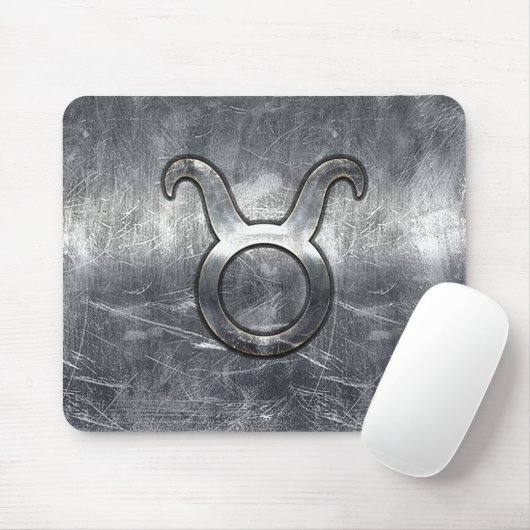 Taurus Zodiac Signing Silver Grunge Not Style Mousepad (Mit Mouse)
