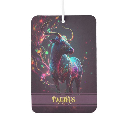 Taurus Zodiac Signs Celestial Air Freshener Autolufterfrischer (Vorderseite)