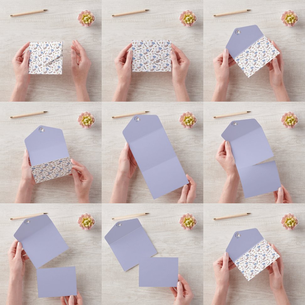 Taurus Zodiac Slumber - Sleepy Bunny Pattern All In One Einladung