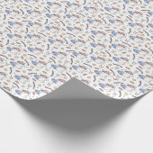Taurus Zodiac Slumber - Sleepy Bunny Pattern Geschenkpapier (Ecke)