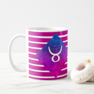 Taurus Zodiac Star Sign Modern Strip Kaffeetasse