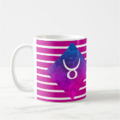 Taurus Zodiac Star Sign Modern Strip Kaffeetasse (Links)