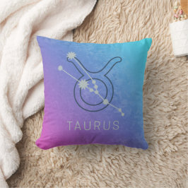 Taurus Zodiac Star Sign Wassercolor Horoskop Kissen