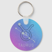 Taurus Zodiac Star Sign Wassercolor Horoskop Schlüsselanhänger (Vorderseite)