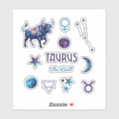 Taurus Zodiac Sticker Collection (Blatt)