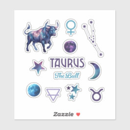 Taurus Zodiac Sticker Collection