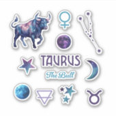 Taurus Zodiac Sticker Collection (Vorderseite)
