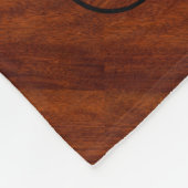 Taurus Zodiac Symbol auf Mahogany wie Druck Fleecedecke (Ecke)
