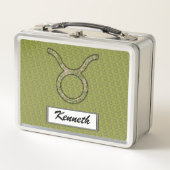 Taurus Zodiac Symbol Element von Kenneth Yoncich Metall Brotdose (Vorderseite)