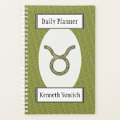 Taurus Zodiac Symbol Element von Kenneth Yoncich Planer (Vorderseite)