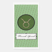 Taurus Zodiac Symbol Element von Kenneth Yoncich Serviette (Vorderseite)