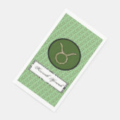 Taurus Zodiac Symbol Element von Kenneth Yoncich Serviette (Ecke)