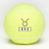 Taurus Zodiac Symbol Element von Kenneth Yoncich Tennisbälle (Vorderseite)