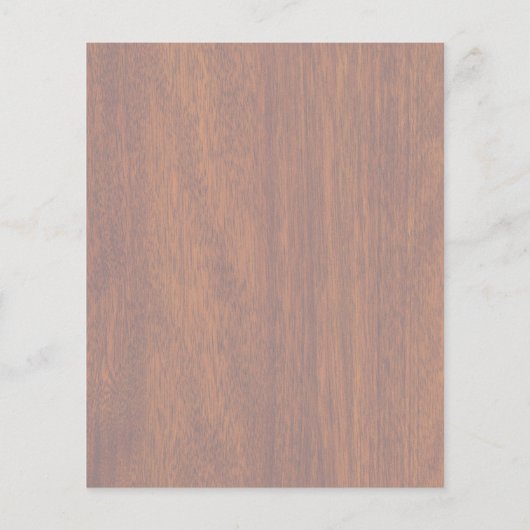 Taurus Zodiac Symbol in Mahogany Style Print Flyer (Hinten)