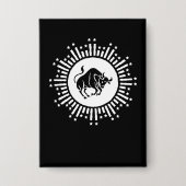 Taurus Zodiac Symbol mit keltischer Sternexplosion Button (Vorderseite)