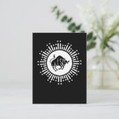 Taurus Zodiac Symbol mit keltischer Sternexplosion Feiertagspostkarte (Stehend Vorderseite)