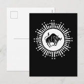 Taurus Zodiac Symbol mit keltischer Sternexplosion Feiertagspostkarte (Vorne/Hinten)