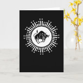 Taurus Zodiac Symbol mit keltischer Sternexplosion Karte (Gelbe Blume)