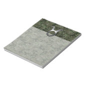 Taurus Zodiac Symbol on Green Digital Camo Notizblock (Rotiert)