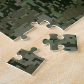 Taurus Zodiac Symbol on Green Digital Camo Puzzle (Seite)