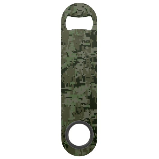 Taurus Zodiac Symbol on Green Digital Camo Speedflaschenöffner (Rückseite)