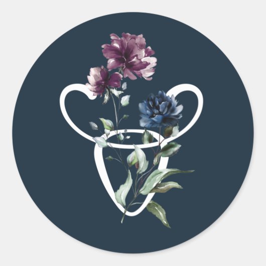 Taurus Zodiac Symbol Runder Aufkleber (Vorderseite)