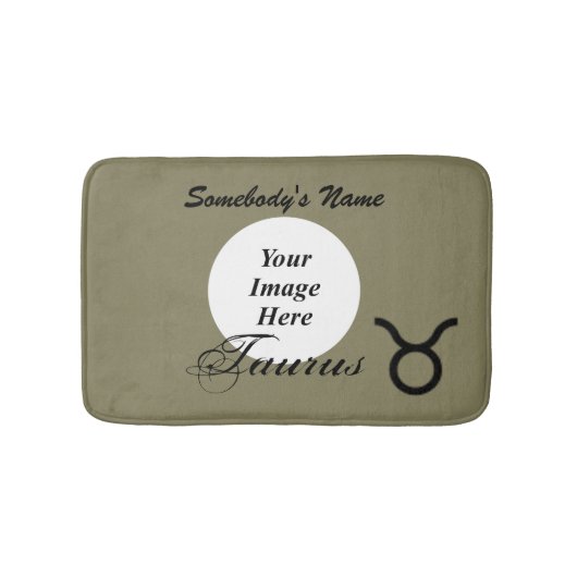 Taurus Zodiac Symbol Standard von Kenneth Yoncich Badematte (Vorderseite)