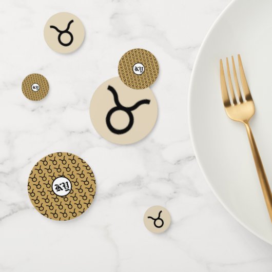 Taurus Zodiac Symbol Standard von Kenneth Yoncich Konfetti (Gruppe)