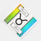 Taurus Zodiac Symbol Standard von Kenneth Yoncich Serviette (Ecke)