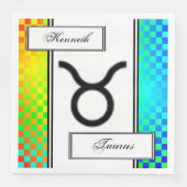 Taurus Zodiac Symbol Standard von Kenneth Yoncich Serviette (Vorderseite)