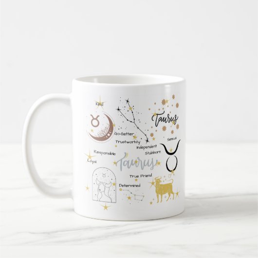 Taurus Zodiac Tasse (Links)