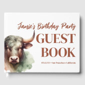 Taurus Zodiac ThemenGeburtstagsparty Gästebuch (Vorderseite)