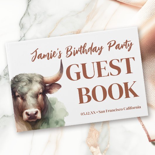 Taurus Zodiac ThemenGeburtstagsparty Gästebuch
