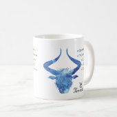 Taurus Zodiac Tracks Tasse (VorderseiteRechts)